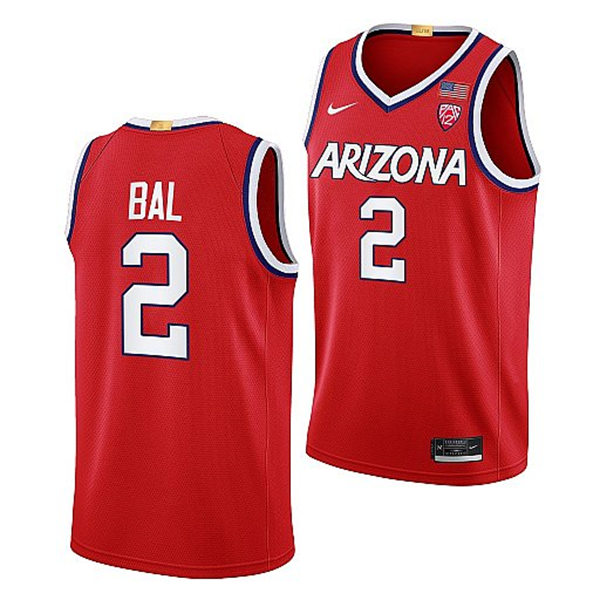  Mens Youth Arizona Wildcats #2 Adama Bal Nike Red 2022-23 College Basketball Game Jersey 
