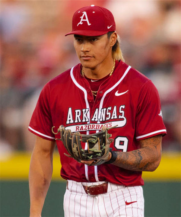  Mens Youth Arkansas Razorbacks #9 Wehiwa Aloy 2025 Cardinal Baseball Game Jersey 