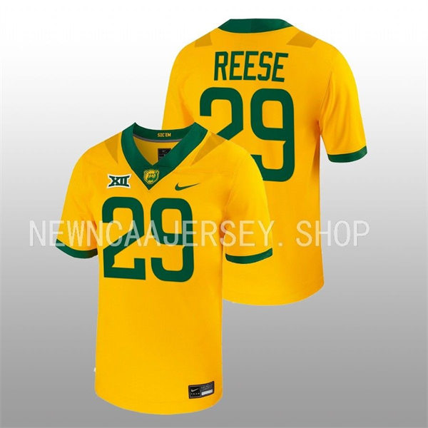 Mens Youth Baylor Bears #29 Richard Reese Gold Nike College Football Game Jersey 