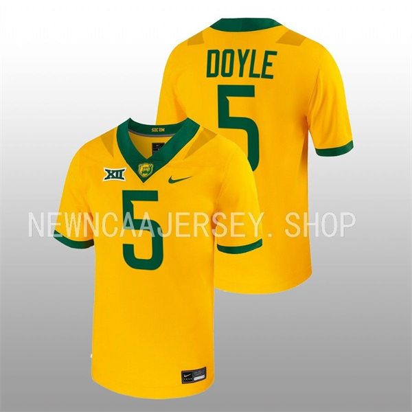  Mens Youth Baylor Bears #5 Dillon Doyle Gold Nike College Football Game Jersey 