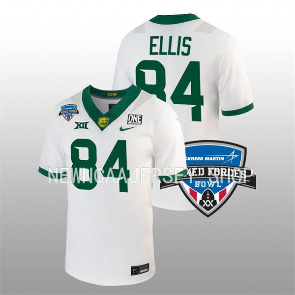  Mens Youth Baylor Bears #84 Jaylen Ellis White Nike College Football Game Jersey 