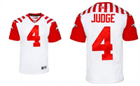  Mens Youth Calgary Stampeders #4 Cameron Judge White 2023 New Uniform Jersey 
