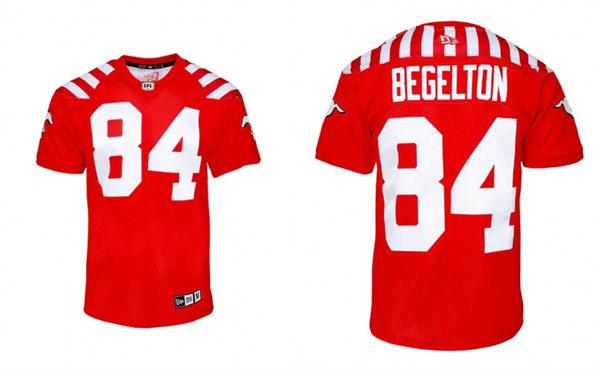  Mens Youth Calgary Stampeders #84 Reggie Begelton Red 2023 New Uniform Jersey 