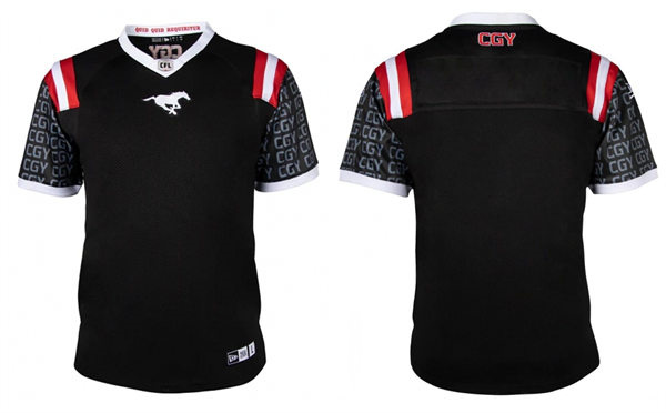  Mens Youth Calgary Stampeders Blank Black 2023 New Team Jersey 