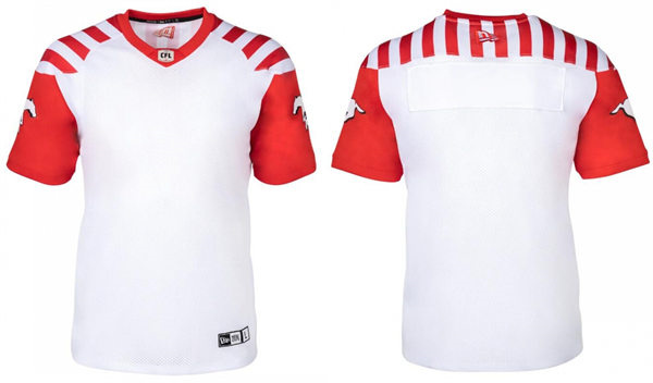  Mens Youth Calgary Stampeders Blank White 2023 New Uniform Team Jersey 