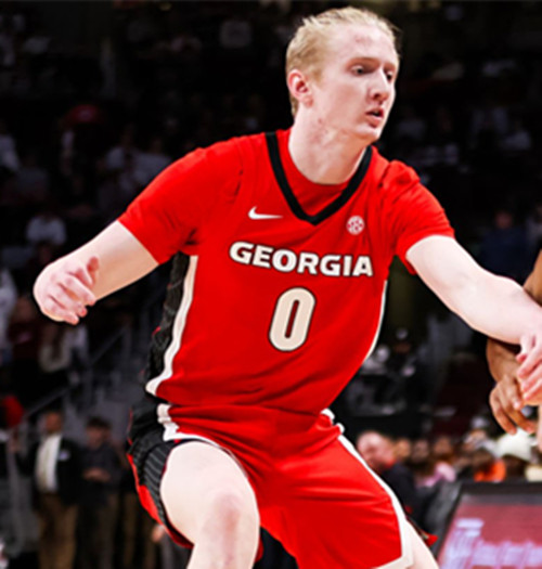  Mens Youth Georgia Bulldogs #0 Blue Cain Red College Basketball Game Jersey 