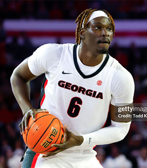  Mens Youth Georgia Bulldogs #6 Somto Cyril White College Basketball Game Jersey 