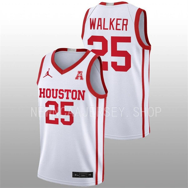  Mens Youth Houston Cougars #25 Jarace Walker 2022-23 White Away College Basketball Jersey 
