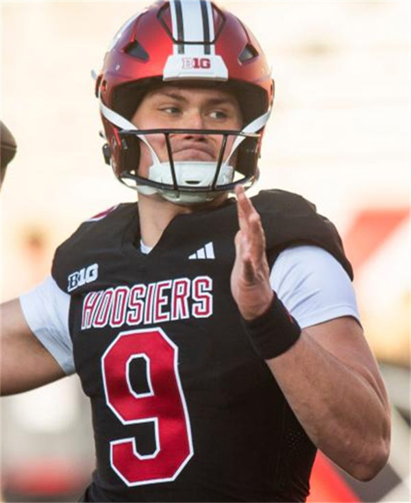  Mens Youth Indiana Hoosiers #9 Kurtis Rourke Black Hoosiers College Football Jersey 