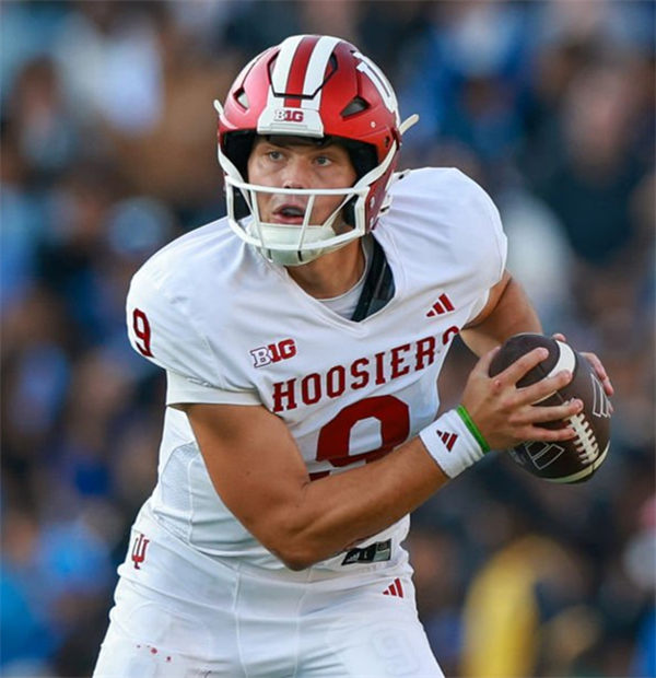  Mens Youth Indiana Hoosiers #9 Kurtis Rourke White Hoosiers College Football Jersey 