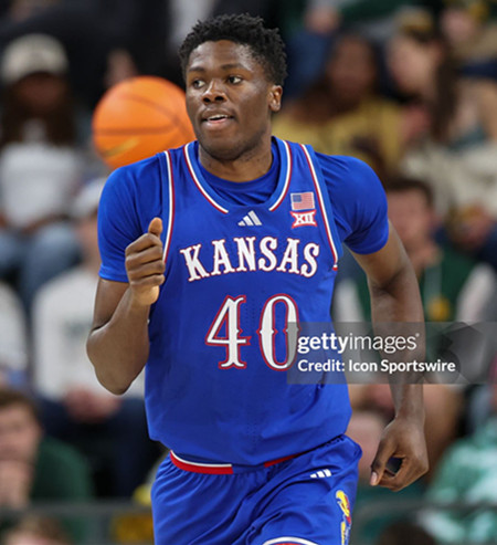  Mens Youth Kansas Jayhawks #40 Flory Bidunga 2025 Royal College Football Game Jersey 