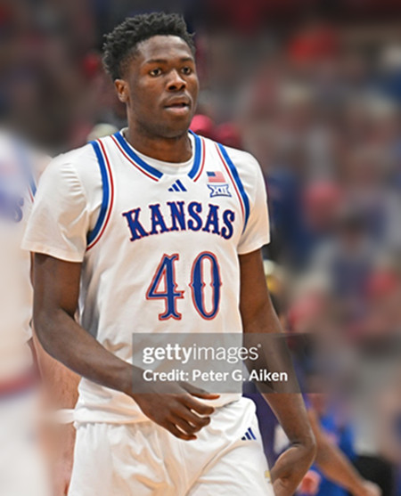  Mens Youth Kansas Jayhawks #40 Flory Bidunga 2025 White College Football Game Jersey 