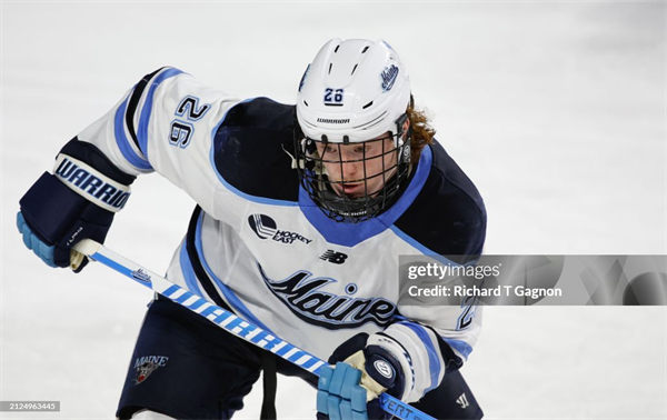  Mens Youth Maine Black Bears #26 Thomas Freel White College Hockey Game Jersey 