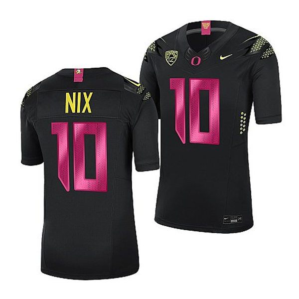  Mens Youth Oregon Ducks #10 Bo Nix Nike Black College Football Game Jersey 