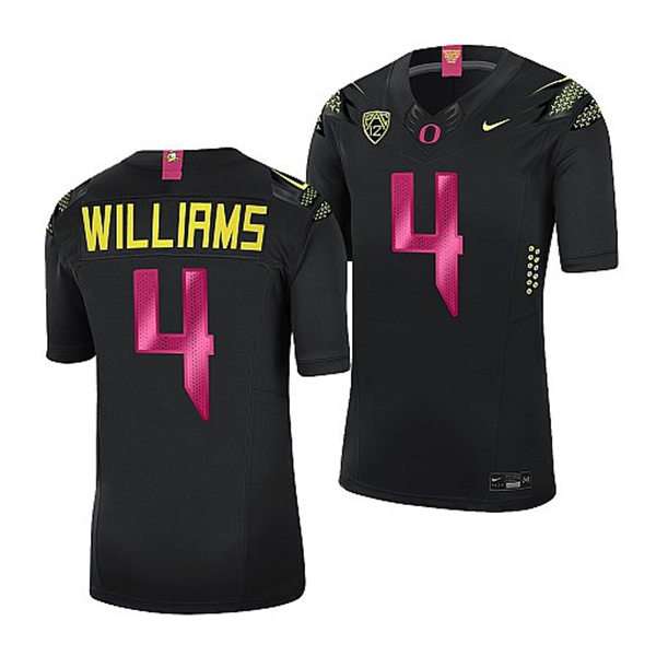  Mens Youth Oregon Ducks #4 Bennett Williams Nike Black College Football Game Jersey 