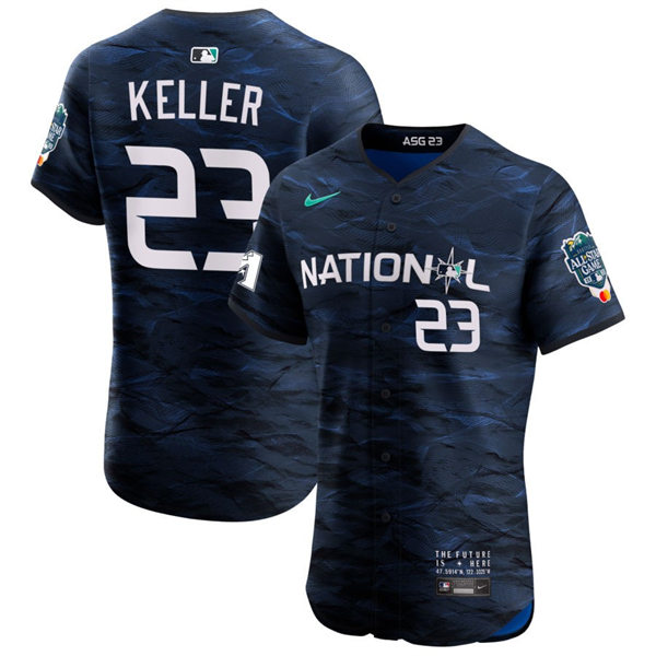  Mens Youth Pittsburgh Pirates #23 Mitch Keller National League 2023 MLB All-Star Game Limited Player Jersey Navy 