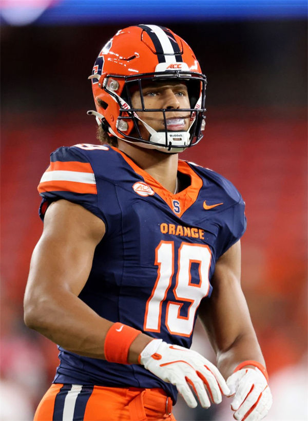  Mens Youth Syracuse Orange #19 Oronde Gadsden II Navy College Football Game Jersey 