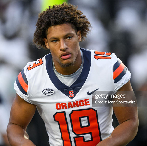  Mens Youth Syracuse Orange #19 Oronde Gadsden II White College Football Game Jersey 