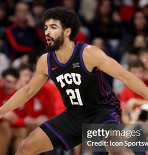  Mens Youth TCU Horned Frogs #21 Noah Reynolds Black TCU College Basketball Game Jersey 