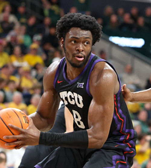  Mens Youth TCU Horned Frogs #8 Ernest Udeh Jr. Black TCU College Basketball Game Jersey 