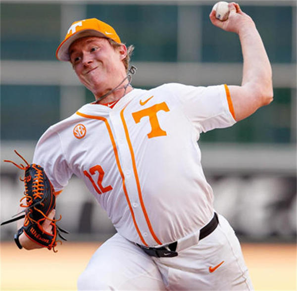  Mens Youth Tennessee Volunteers #12 Liam Doyle Nike 2025 White College Baseball Game Jersey 