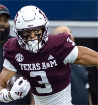  Mens Youth Texas A&M Aggies #3 Noah Thomas 2024 Maroon College Football Game Jersey 