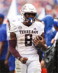  Mens Youth Texas A&M Aggies #8 Le'Veon Moss 2024 White College Football Game Jersey 