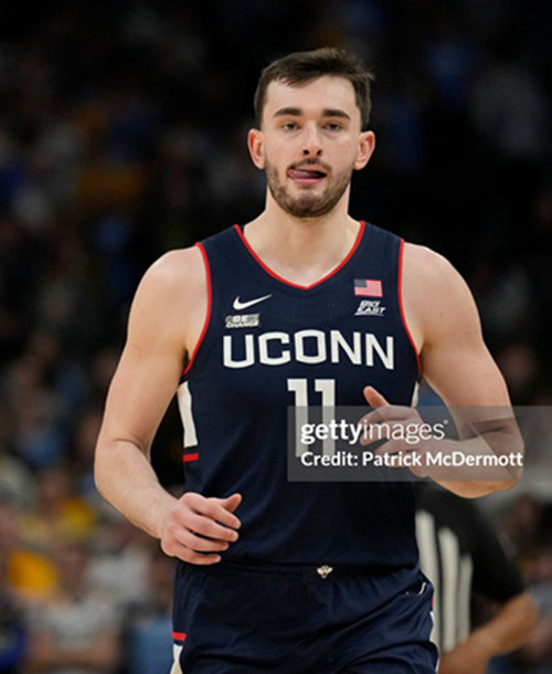  Mens Youth Uconn Huskies  #11 Alex Karaban Navy College Basketball Game Jersey 