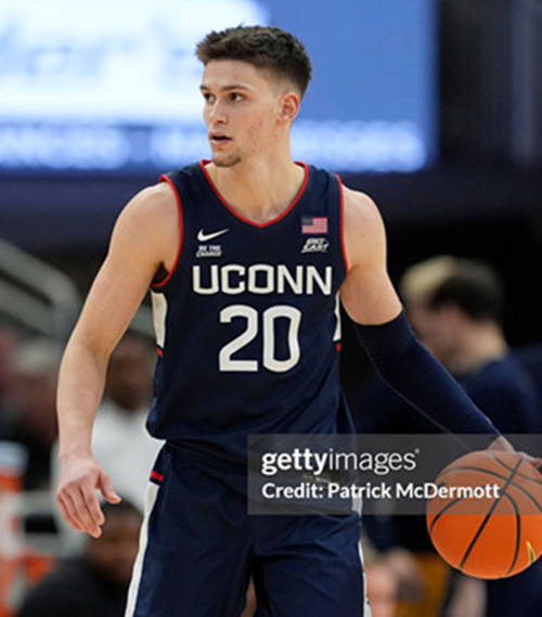  Mens Youth Uconn Huskies  #20 Aidan Mahaney Navy College Basketball Game Jersey 