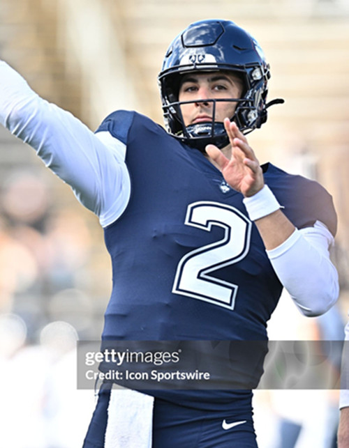  Mens Youth Uconn Huskies #2 Joe Fagnano 2025 navy College Football Game Jersey 