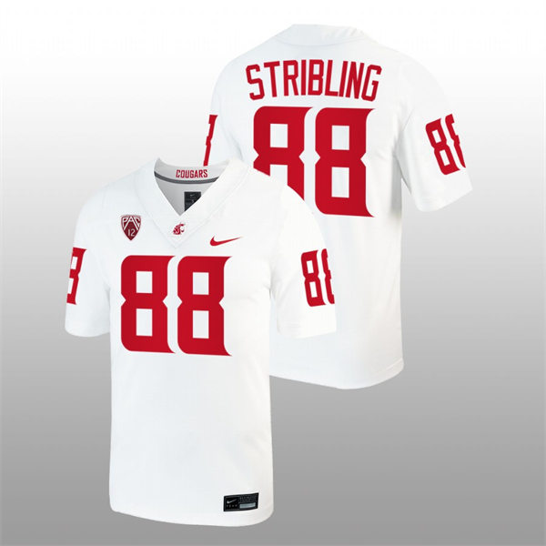  Mens Youth Washington State Cougars #88 De'Zhaun Stribling Nike White College Football Game Jersey 