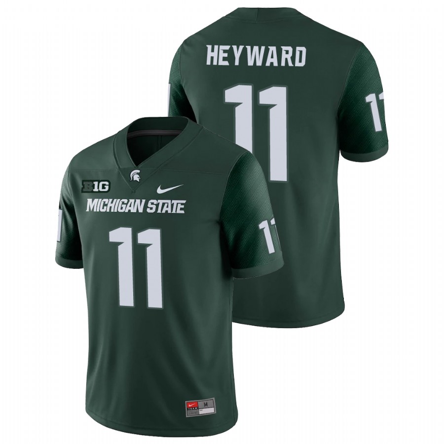  Michigan State Spartans Green Connor Heyward College Football Game Jersey