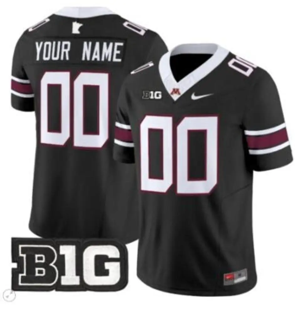  Minnesota Golden Gophers Custom Black Nike F.U.S.E. Liminted Football Game Jersey 