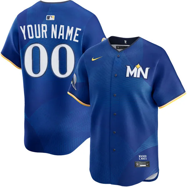  Minnesota Twins Custom Nike Royal City Connect Limited Jersey 