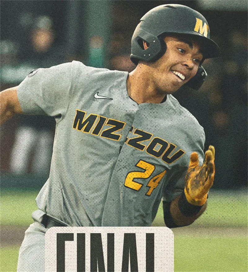  Missouri Tigers Custom Gray Mizzou Baseball Game Jersey 