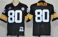  Mitchell&Ness Pittsburgh Steelers #80 Jack Butler 2012 Hall of Fame Black Throwback Jersey 