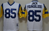  Mitchell&Ness St. Louis Rams #85 Jack Youngblood White Throwback Jersey 