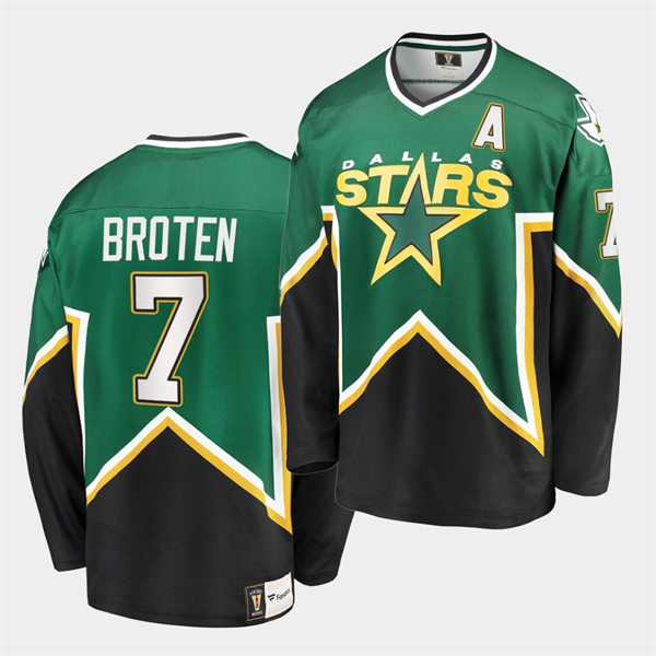 Neal Broten #7 Minnesota North Stars Heritage Green Premier Jersey 