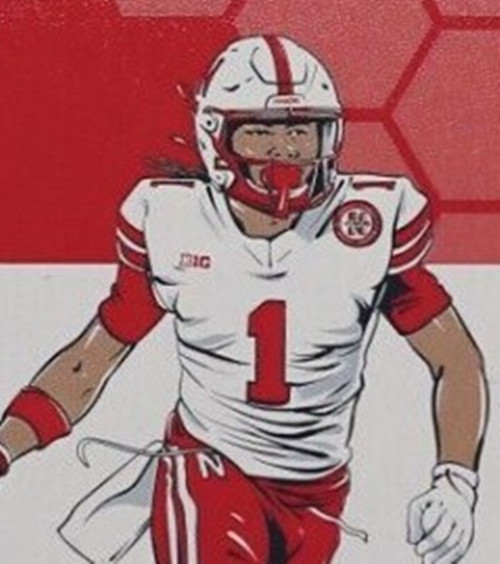  Nebraska Cornhuskers #1 Ceyair Wright White College Football Game Jersey 