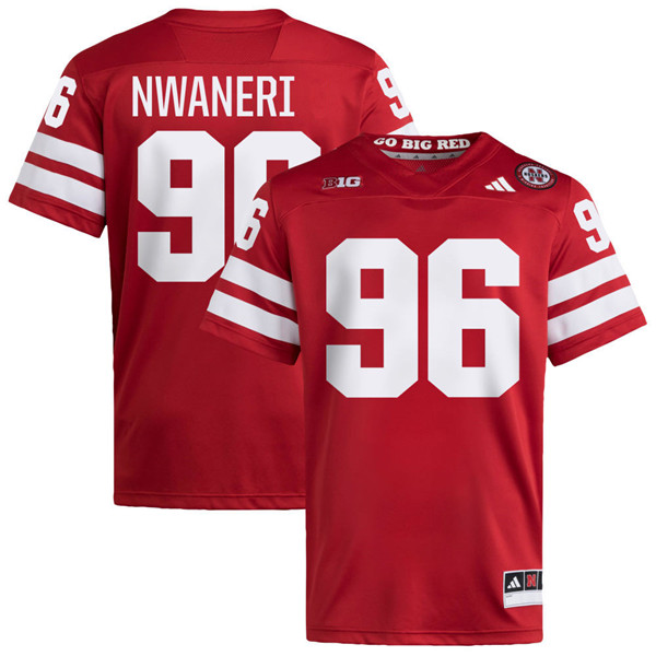  Nebraska Cornhuskers #96 Williams Nwaneri Scarlet College Football Game Jersey 
