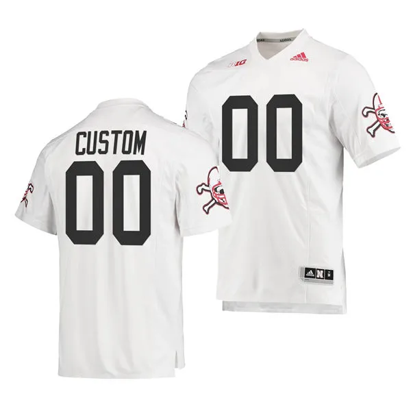  Nebraska Huskers Custom 2020 BLACKSHIRTS Football Jersey White 