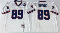  New York Giants #89 Mark Bavar Mitchell & Ness Retired Player Vintage Jersey - White 