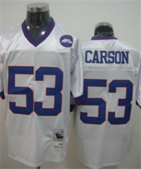  New York Giants 1986 Dark Jersey #53 Harry Carson White Throwback Jersey  
