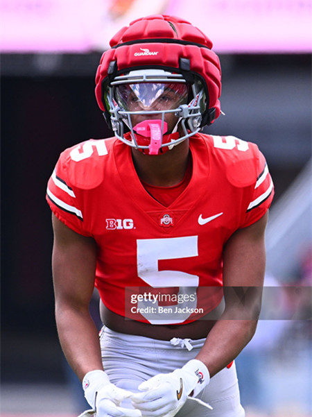  Ohio State Buckeyes #5 Mylan Graham Scarlet College Football Game Jersey 