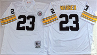  Pittsburgh Steelers #23 Mike Wagner White Throwback Jersey 