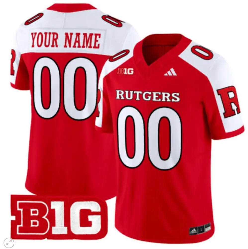  Rutgers Scarlet Knights Custom Red White Gratitude F.U.S.E. Limited Football Jersey 