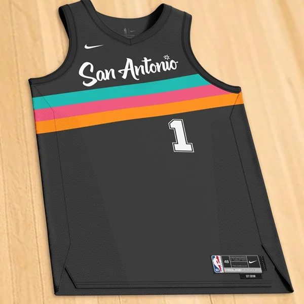  San Antonio Spurs Custom Black 2025-26 City Edition Jersey 