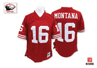  San Francisco 49ers #16 Joe Montana Red Throwback Jersey 