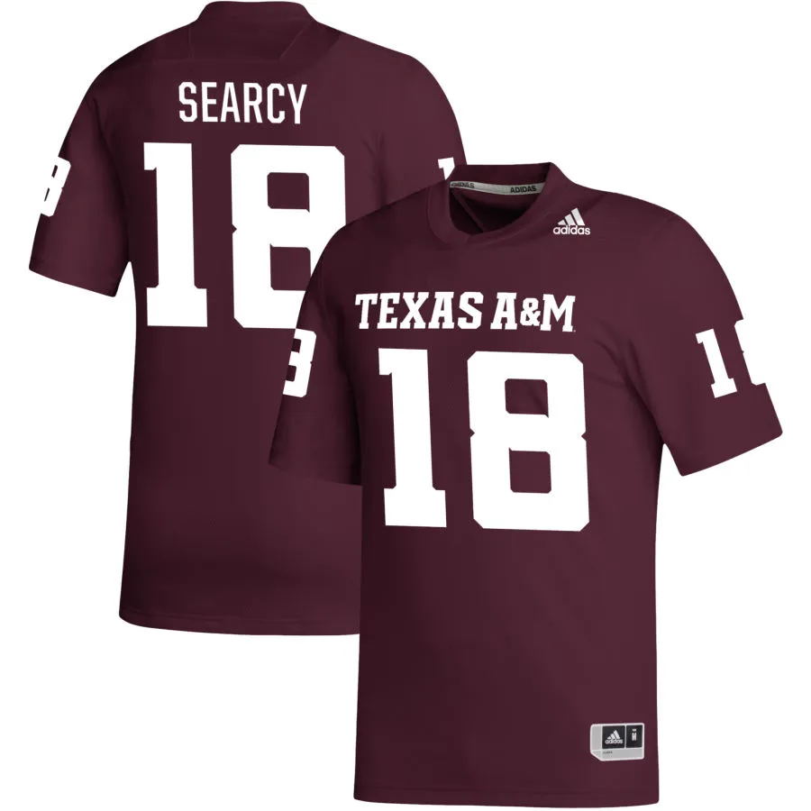  Texas A&M Aggies #18 T.J. Searcy 2025 Maroon College Football Game Jersey 
