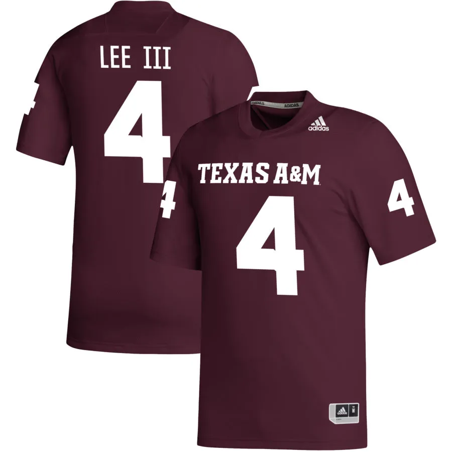  Texas A&M Aggies #4 Will Lee III 2025 Maroon College Football Game Jersey 